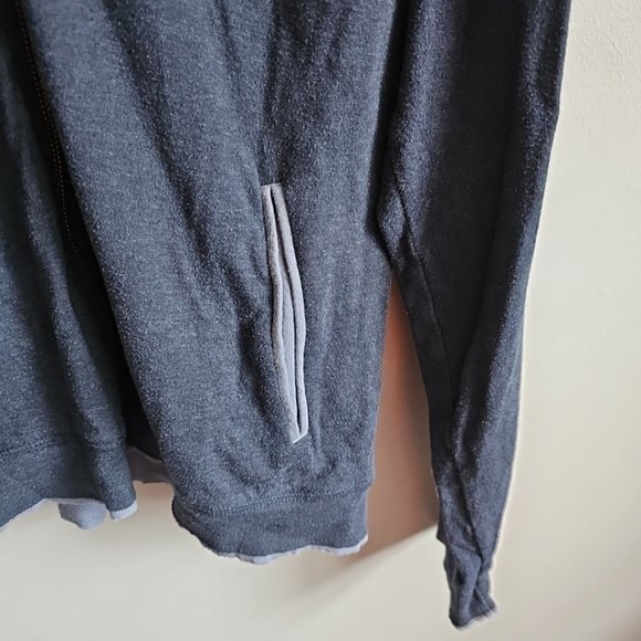 Original Penguin Blue Large Womens Full Zip Hooded Lightweight Sweatshirt - Picture 3 of 8